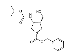 (3R,4R)-3-(Boc-amino)-1-Cbz-4-(hydroxymethyl)pyrrolidine structure