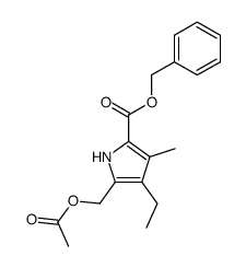 benzyl 5-(acetoxymethyl)-4-ethyl-3-methyl-1H-pyrrole-2-carboxylate结构式