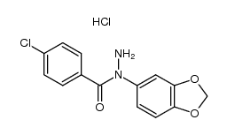 4-chloro-benzoic acid N-benzo[1,3]dioxol-5-yl-hydrazide, hydrochloride结构式