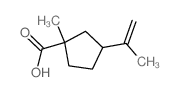 1-methyl-3-prop-1-en-2-yl-cyclopentane-1-carboxylic acid结构式