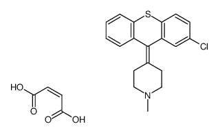 4-(2-chloro-thioxanthen-9-ylidene)-1-methyl-piperidine, maleate (1:1)结构式