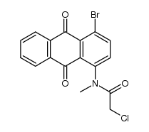 chloro-acetic acid-[(4-bromo-9,10-dioxo-9,10-dihydro-[1]anthryl)-methyl-amide]结构式