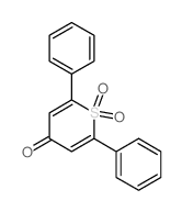 4H-Thiopyran-4-one,2,6-diphenyl-, 1,1-dioxide structure