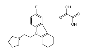6-fluoro-9-(2-pyrrolidin-1-ium-1-ylethyl)-1,2,3,4-tetrahydrocarbazole,2-hydroxy-2-oxoacetate Structure
