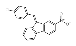9H-Fluorene,9-[(4-chlorophenyl)methylene]-2-nitro-结构式