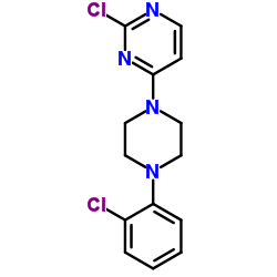 2-Chloro-4-[4-(2-chlorophenyl)-1-piperazinyl]pyrimidine Structure