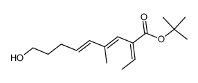 (3E,5E)-tert-butyl [(2E)-ethylidene]-9-hydroxy-4-methyl-nona-3,5-dienate Structure