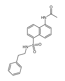 N-[5-[[(2-phenylethyl)amino)sulfonyl]-1-naphthalenyl]acetamide结构式