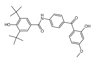 3,5-Di-tert-butyl-4-hydroxy-N-[4-(2-hydroxy-4-methoxy-benzoyl)-phenyl]-benzamide结构式