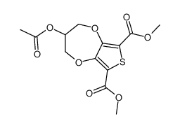 3-acetoxy-3,4-dihydro-2H-thieno[3,4-b][1,4]dioxepine-6,8-dicarboxylic acid dimethyl ester结构式