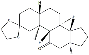 2,2-(Ethylenebisthio)-5α-androstan-11-one Structure