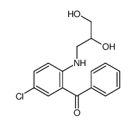 [5-chloro-2-(2,3-dihydroxypropylamino)phenyl]-phenylmethanone Structure