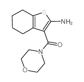3-(morpholin-4-ylcarbonyl)-4,5,6,7-tetrahydro-1-benzothiophen-2-amine(SALTDATA: FREE) Structure