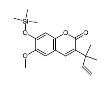 3-(1,1-Dimethyl-2-propenyl)-6-methoxy-7-[(trimethylsilyl)oxy]-2H-1-benzopyran-2-one picture
