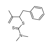 3-methyl-1-phenylbut-3-en-2-yl dimethylcarbamodithioate结构式