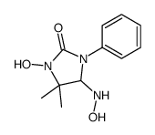 3-hydroxy-5-(hydroxyamino)-4,4-dimethyl-1-phenylimidazolidin-2-one Structure
