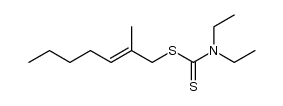 2-methylhept-2-en-1-yl diethylcarbamodithioate结构式