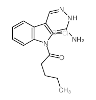 Hydrazinecarbothioamide,2-[[2-chloro-1-(1-oxopentyl)-1H-indol-3-yl]methylene]- Structure