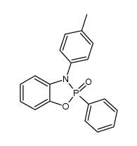 2,3-dihydro-2-oxo-2-phenyl-3-p-tolyl-1,3,2-benzoxazaphosph(V)ole结构式