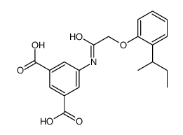 5-[[2-(2-butan-2-ylphenoxy)acetyl]amino]benzene-1,3-dicarboxylic acid结构式