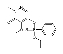 5-[ethoxy(phenyl)phosphinothioyl]oxy-4-methoxy-2-methylpyridazin-3-one结构式