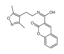 2H-1-Benzopyran-3-carboxamide,N-[2-(3,5-dimethyl-4-isoxazolyl)ethyl]-2-oxo-(9CI)结构式