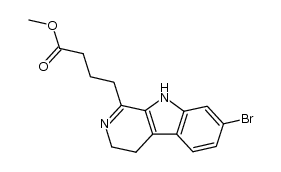 methyl 4-(7-bromo-4,9-dihydro-3H-β-carbolin-1-yl)butanoate结构式