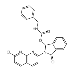 3-benzylcarbamoyloxy-2-(7-chloro-[1,8]naphthyridin-2-yl)-2,3-dihydro-isoindol-1-one Structure