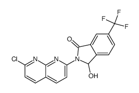 2-(7-chloro-1,8-naphthyridin-2-yl)-3-hydroxy-6-trifluoromethyl-isoindolin-1-one结构式