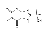 8-(1-hydroxy-1-methyl-ethyl)-1,3-dimethyl-3,7(9)-dihydro-purine-2,6-dione结构式