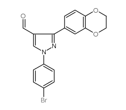1-(4-bromophenyl)-3-(2,3-dihydrobenzo[b][1,4]dioxin-6-yl)-1h-pyrazole-4-carbaldehyde Structure
