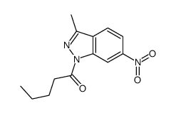 1-(3-methyl-6-nitroindazol-1-yl)pentan-1-one结构式