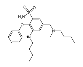 (3-n-butylamino-4-phenoxy-5-sulfamylbenzyl)-n-butylmethylamine结构式