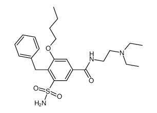 4-Benzyl-3-butoxy-N-(2-diethylamino-ethyl)-5-sulfamoyl-benzamide结构式