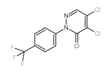 4,5-二氯-2-(4-三氟甲基苯基)哒嗪-3-酮结构式