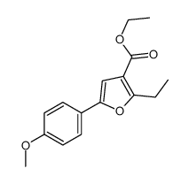 ethyl 2-ethyl-5-(4-methoxyphenyl)furan-3-carboxylate结构式
