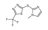 2-(1-methylimidazol-2-yl)sulfanyl-5-(trifluoromethyl)-1,3,4-thiadiazole结构式