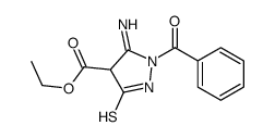 ethyl 1-benzoyl-5-imino-3-sulfanylidenepyrazolidine-4-carboxylate结构式