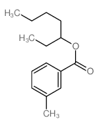 Benzoic acid,3-methyl-, 1-ethylpentyl ester structure