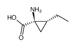 Cyclopropanecarboxylic acid, 1-amino-2-ethyl-, (1R,2R)- (9CI)结构式