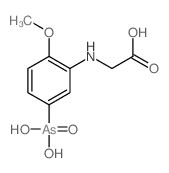 2-[(5-arsono-2-methoxy-phenyl)amino]acetic acid Structure
