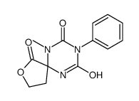 10-methyl-8-phenyl-2-oxa-6,8,10-triazaspiro[4.5]decane-1,7,9-trione结构式
