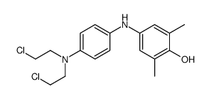 4-[[4-[Bis(2-chloroethyl)amino]phenyl]amino]-2,6-dimethylphenol结构式