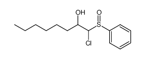 1-benzenesulfinyl-1-chloro-octan-2-ol Structure