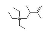 2,3-dimethylbut-3-enyl(triethyl)silane结构式