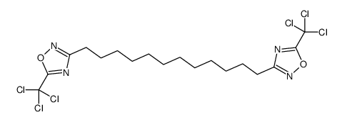 5-(trichloromethyl)-3-[12-[5-(trichloromethyl)-1,2,4-oxadiazol-3-yl]dodecyl]-1,2,4-oxadiazole结构式