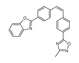 2-[4-[2-[4-(3-methyl-1,2,4-oxadiazol-5-yl)phenyl]vinyl]phenyl]benzoxazole Structure