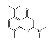 4H-1-Benzopyran-4-one, 2-(dimethylamino)-5-(1-methylethyl)-8-methyl-结构式