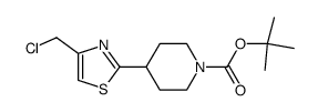 tert-Butyl 4-[4-(chloromethyl)thiazol-2-yl]piperidine-1-carboxylate结构式