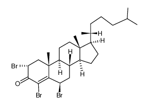 2α,4,6β-tribromocholest-4-en-3-one结构式